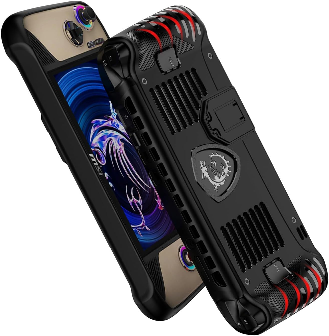 T Tersely Case for MSI Claw 8Inch AI+ (2025) - Soft TPU Shockproof Protective Cover for 8" Handheld Gaming Console - Rugged Design, Anti-Slip, Anti-Fall, Anti-Fingerprint (Black) image number 2