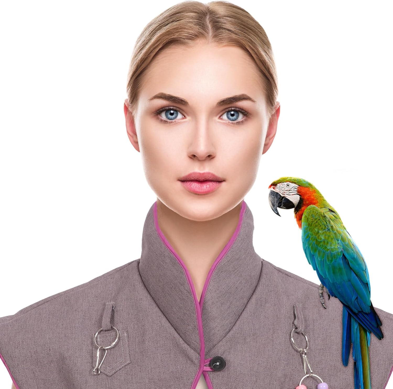 Parrot Antiscratch Bird Poop Shoulder Protector Bird Anklet Toys Multi-Functional Bird Diaper Flight Suits Pee Pads Diaper Poop Shawl for Medium Cockatiel Parakeet Macaw