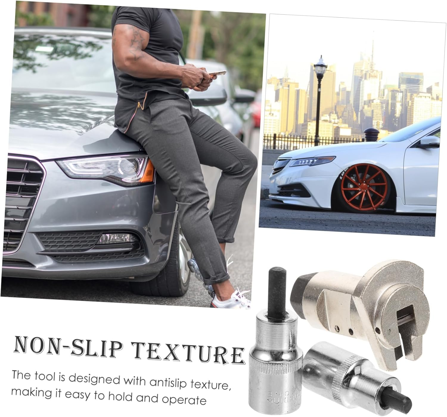 IWOWHERO 3Pcs Suspension Strut Spreader Tool and Car Shock Absorber Remover Set for Automotive Steering and Suspension Separation Random Color image number 3