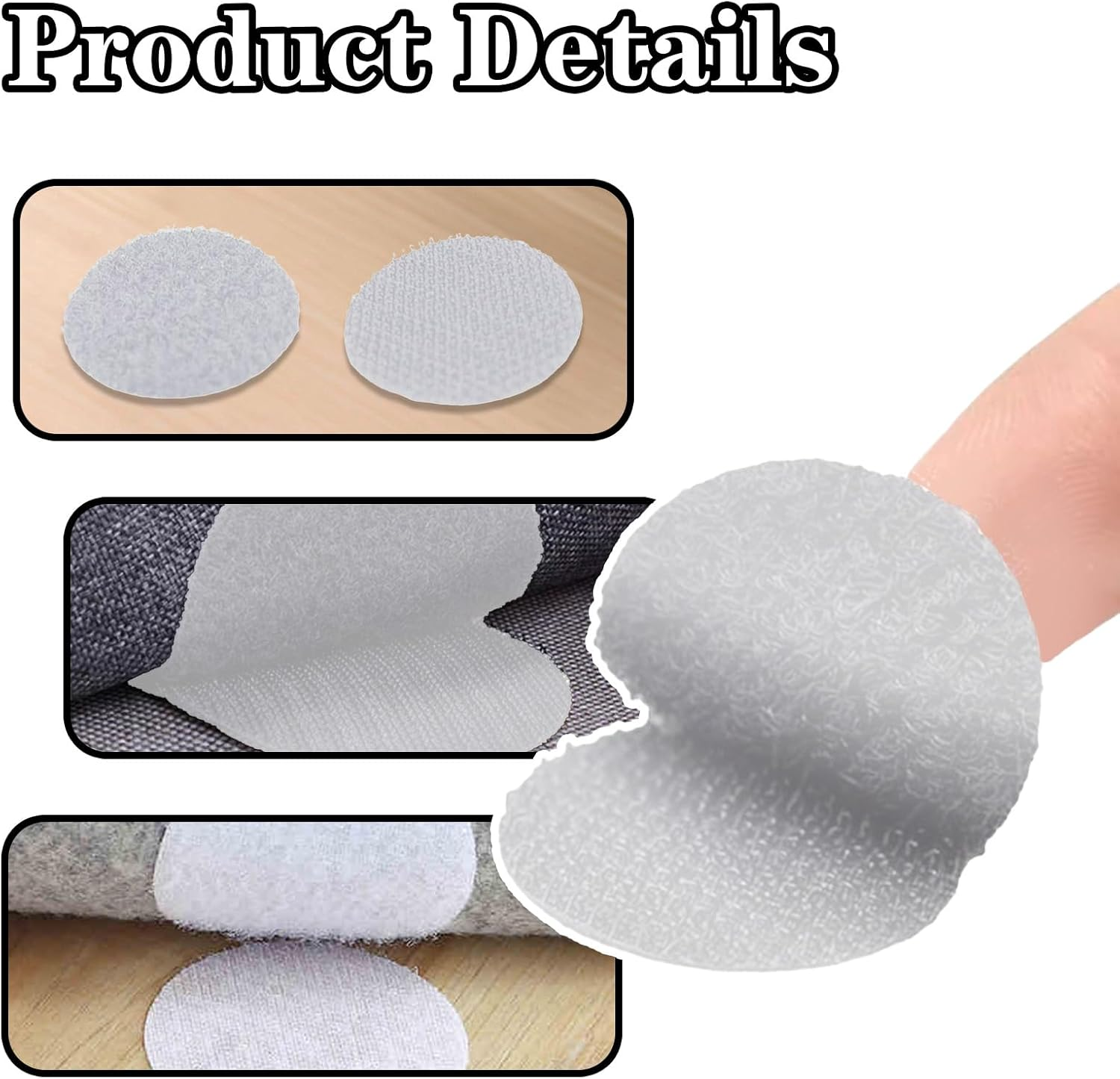 240Pcs Velcro Dots, 120 Pairs of 25Mm round Glue Dots, Heavy-Duty Waterproof Self-Adhesive Nylon Brushed Sticky Dots Hook and Loop, Suitable for Office, Handicraft Creation, Fabric, School and Home image number 6