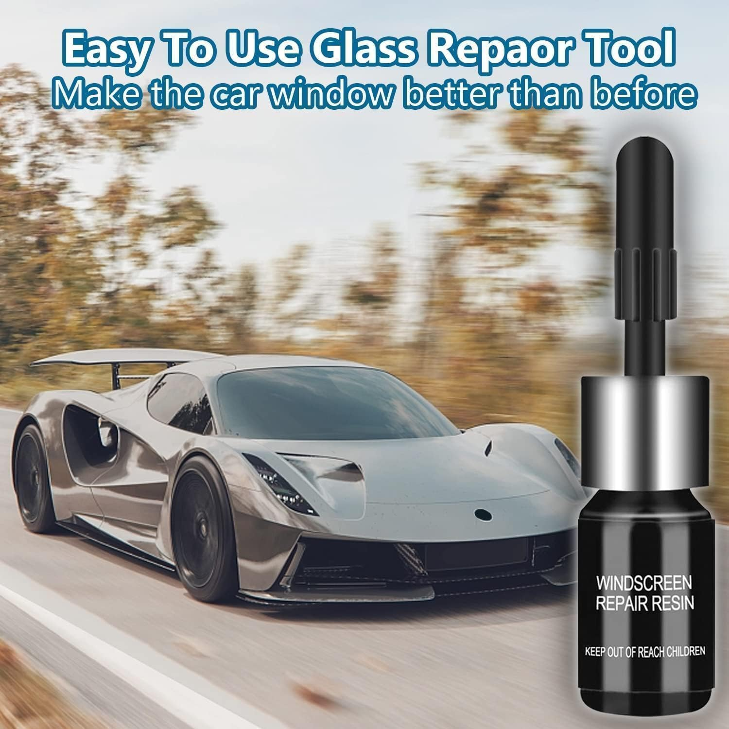 Windshield Crack Repair Kit, Windshield Repair Kit for Chips and Cracks, Glass Repair with 2 Bottles of Resin image number 5