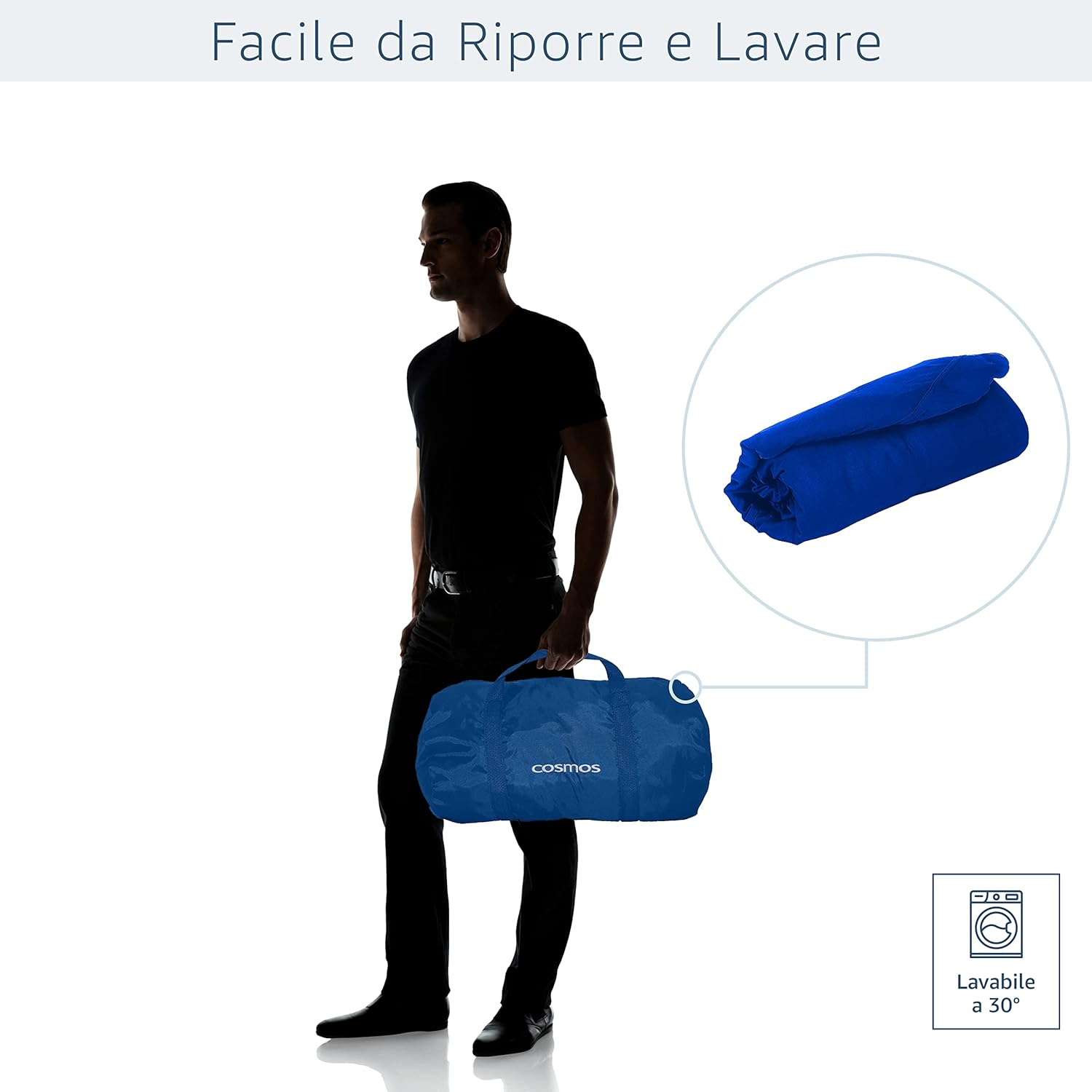 Cosmos - Indoor Car Cover Compatible with Main Large Saloon Models, Elastic, Breathable and Dustproof Fabric, Soft Lining, Snug Fit, Blue