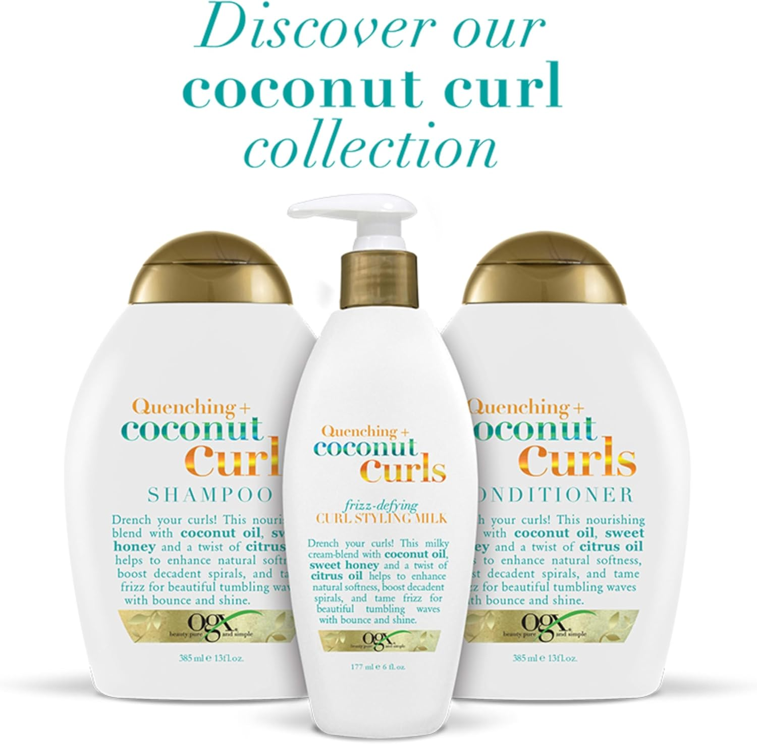 Ogx Quenching + Coconut Curls Shampoo for Curly Hair 385Ml image number 5
