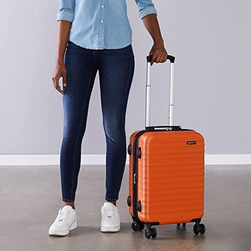 Amazon Basics Hardside Expandable Spinner Suitcase, Orange, 55Cm Carry-On image number 3