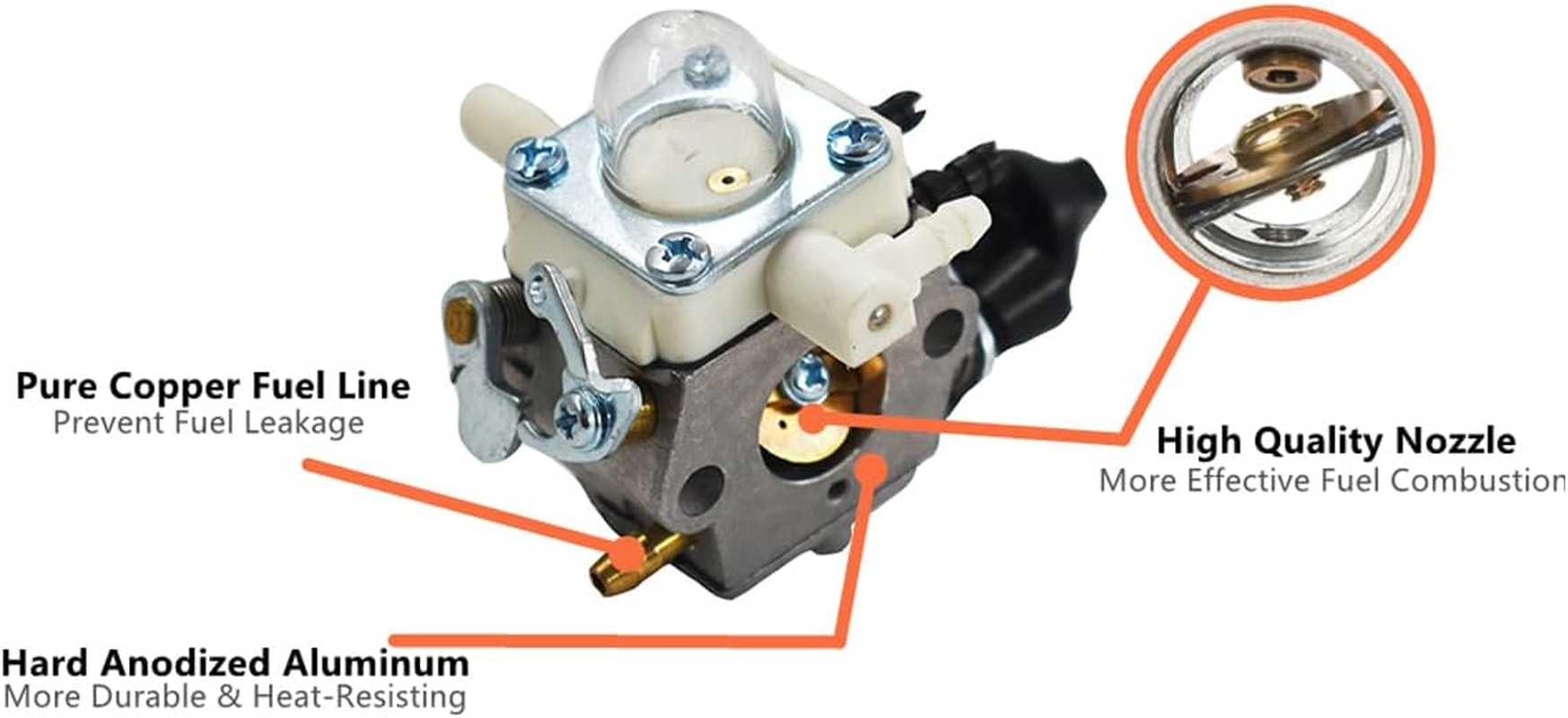 AIMALL C1M-S261B Replacement Carburetor Compatible with STIHL SH56 SH56C SH86 SH86C BG86 BG86CE BG86Z Blower Models with Copper Fuel Line and Durable Aluminium Build image number 5