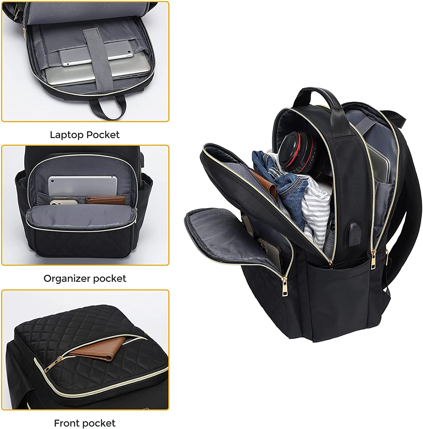 Modoker Women'S Lpatop Backpack 15.6-Inch Laptop & Tablet - Olive image number 3