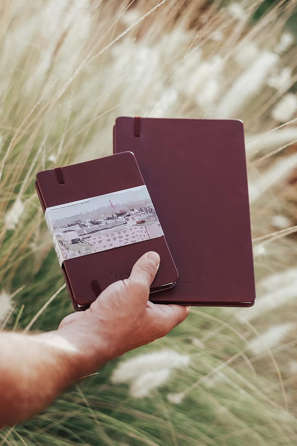 Etchr Watercolor Sketchbook Accordion 5X8In - 100% Cotton Watercolor Paper Journal - Hot Press Watercolor Paper image number 4