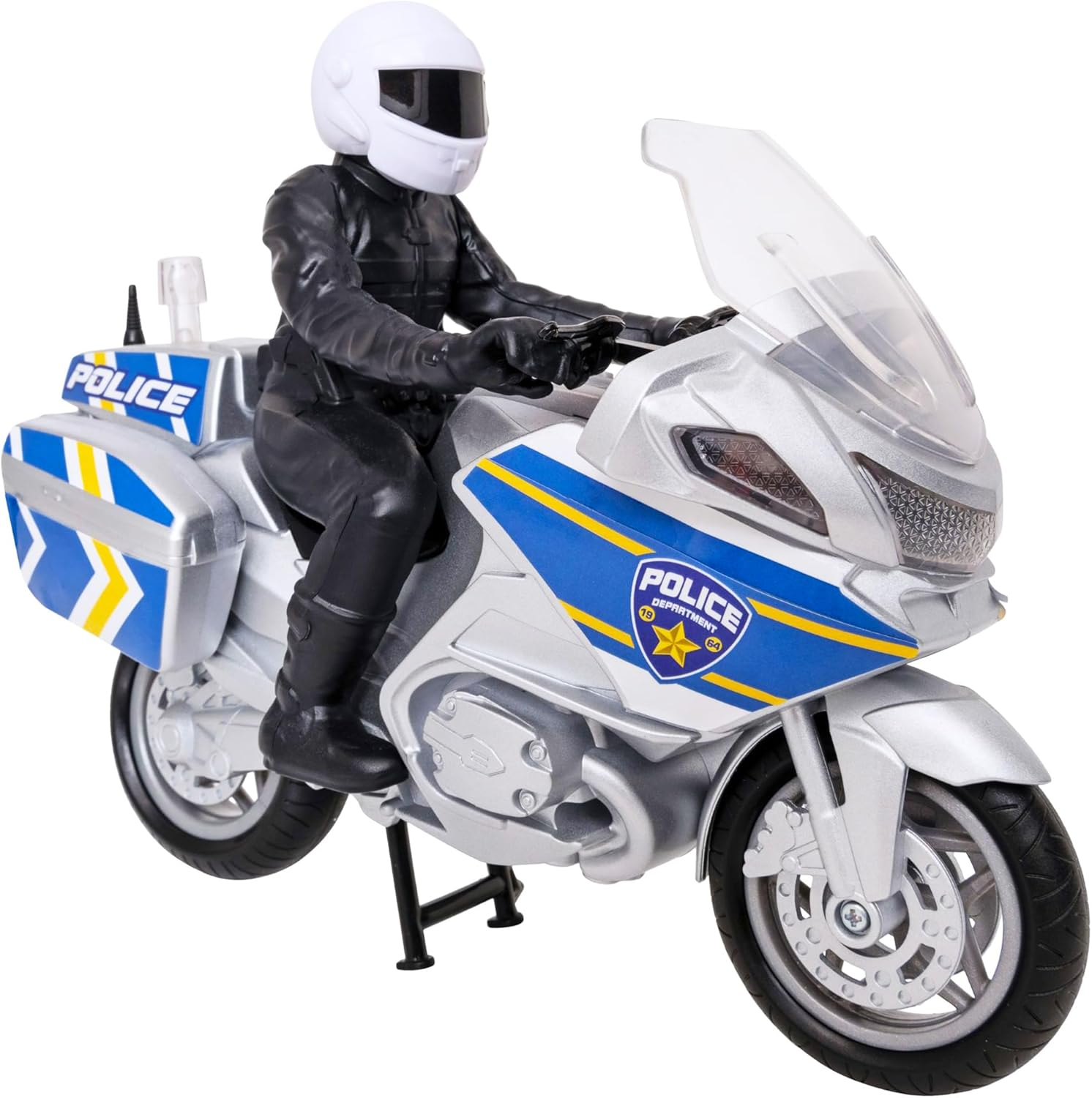 Teamsterz Mighty Machines Medium Police Motorbike with Figure | Light & Sound | Kids' Play Figures & Vehicles Toy Car Set for Ages 3+ image number 4