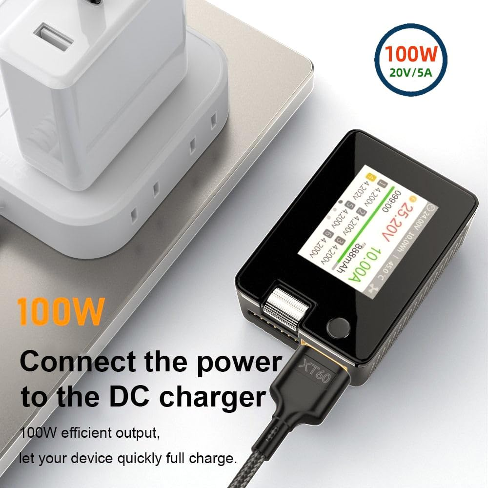 NFHK USB-C Charging Cable SC100 Protocol XT60 to Type C Fast Charging Cable for RC Lipo Battery Quadcopter Multicopter Aero Modelling 50 Cm image number 3