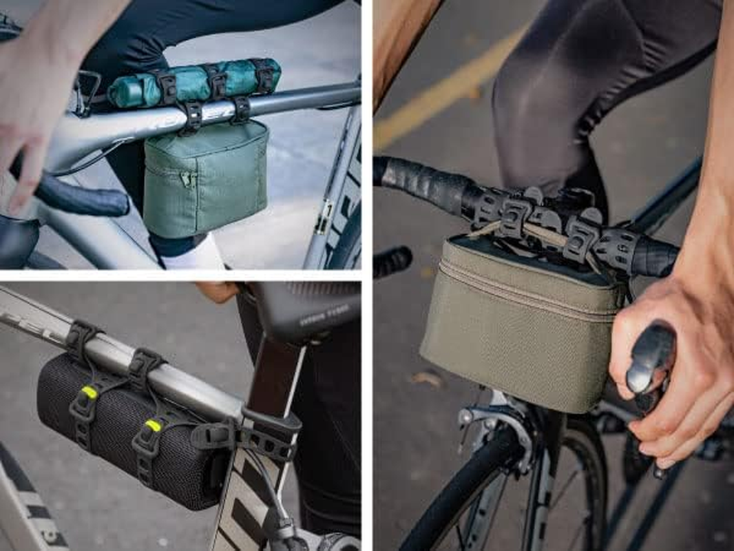 BONE Universal Top Tube Handlebar Holder for Waterbottle, Raincoat, Music Speaker - Cycling Accessories for Mountain Road Bike, Camping - Fits Diameters 22-88Mm - Bike Strap Plus image number 6