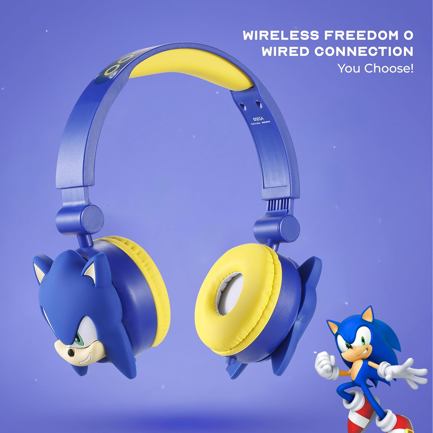 Sonic the Hedgehog Over-Ear Headphones for Kids - Adjustable Headband, Stereo Sound, Tangle-Free Cable, Volume Control, and 3.5Mm Jack - Perfect for School, Home, and Travel - Pj Masks image number 4