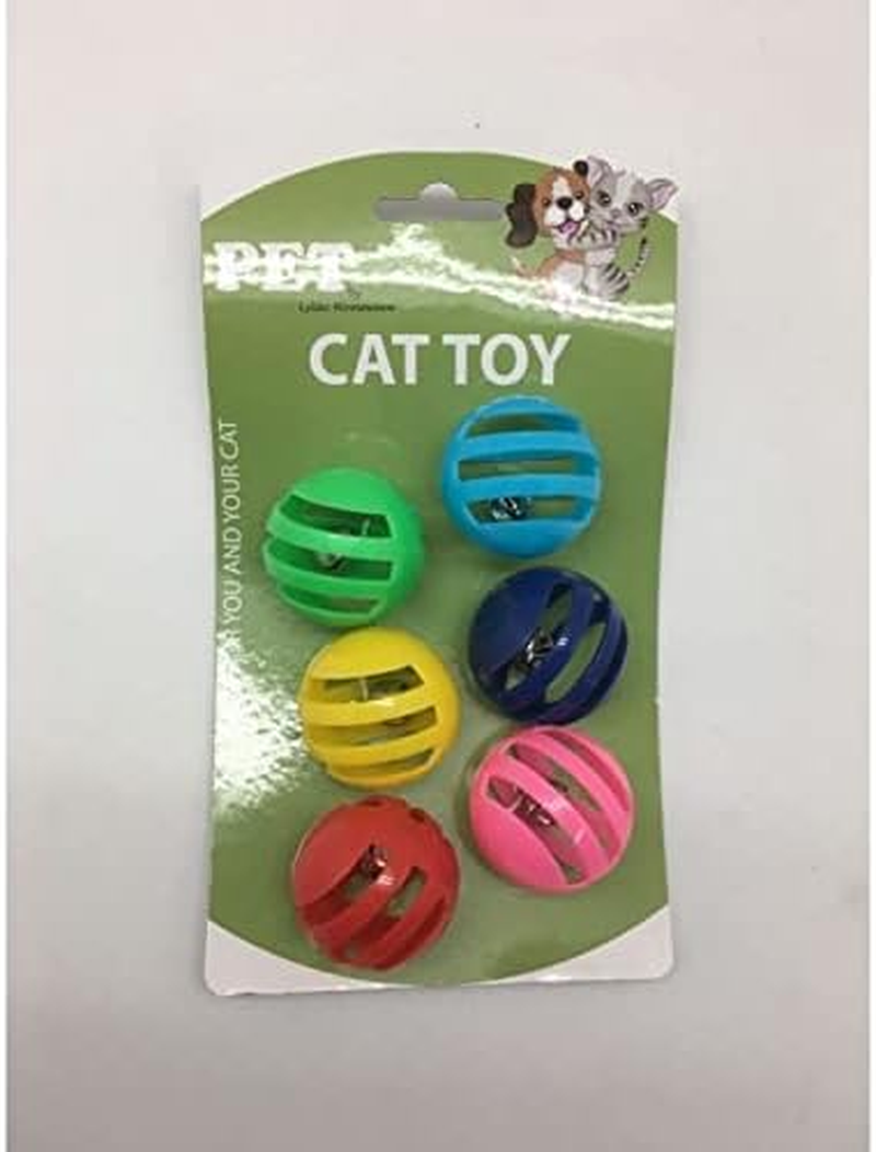 Lylac Cat Toy 6 Balls with Bells, 3.7 Cm Size
