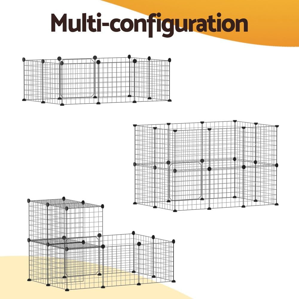 I.Pet Pet Playpen Enclosure Cage 20 Panels Puppy Fence Play Pen Foldable Metal image number 2