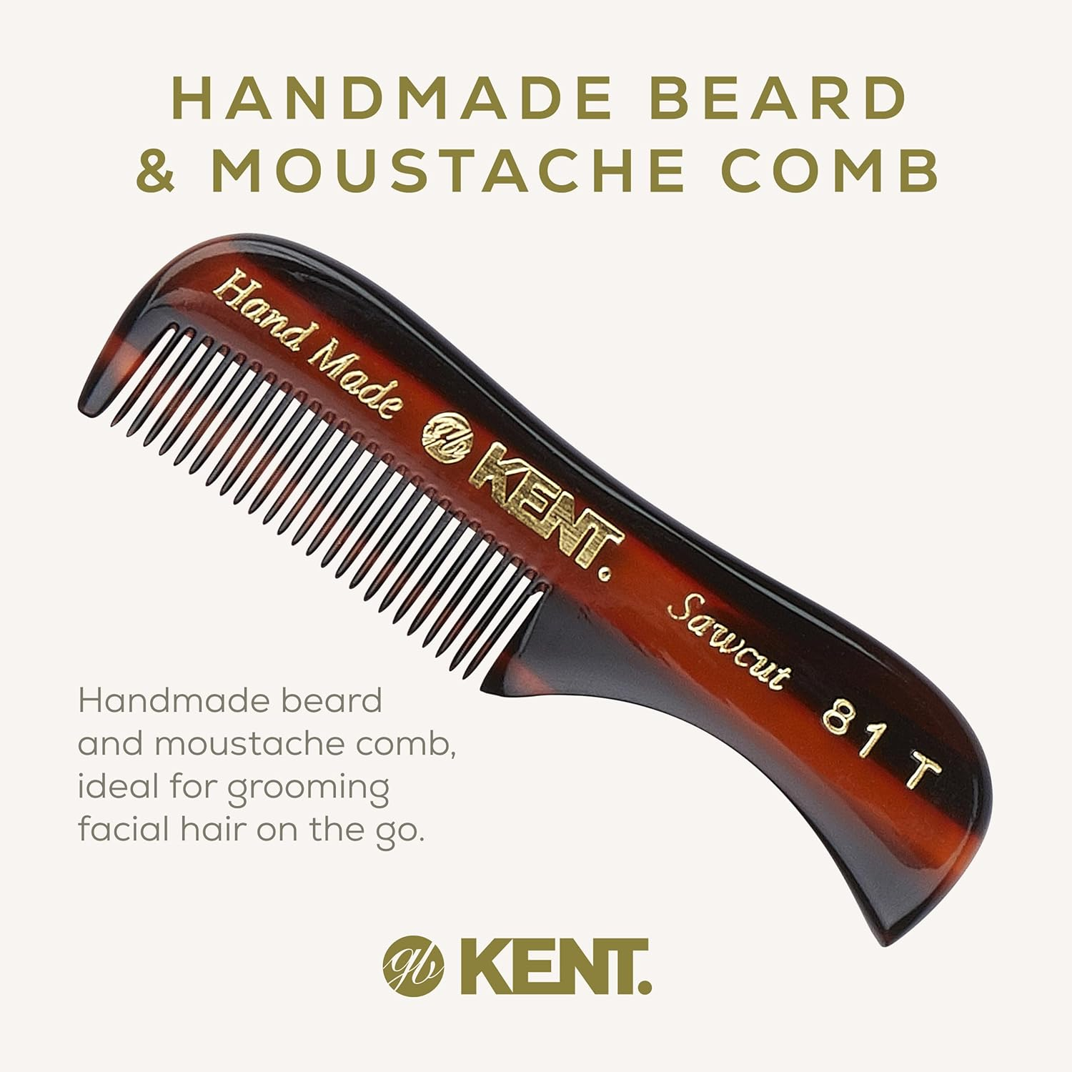 Kent Beard and Moustache Hair Comb, 73 Mm Length (Pack of 2) image number 4