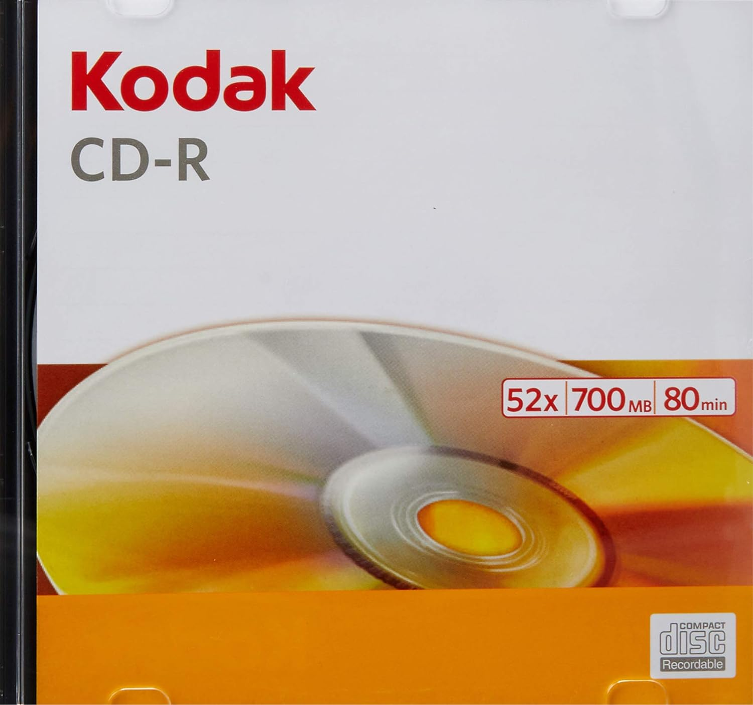 Kodak 510010 CD-R 700MB 52X: 10 CDS in Indivdual Cases image number 1