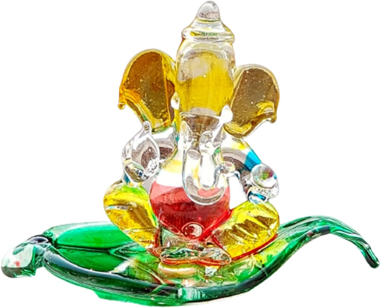 Stonkraft Esplanade Ganesha Ganesh Murti Idol Statue Sculpture (2.5") - Car Dashboard Idols | Crystal Glass image number 1