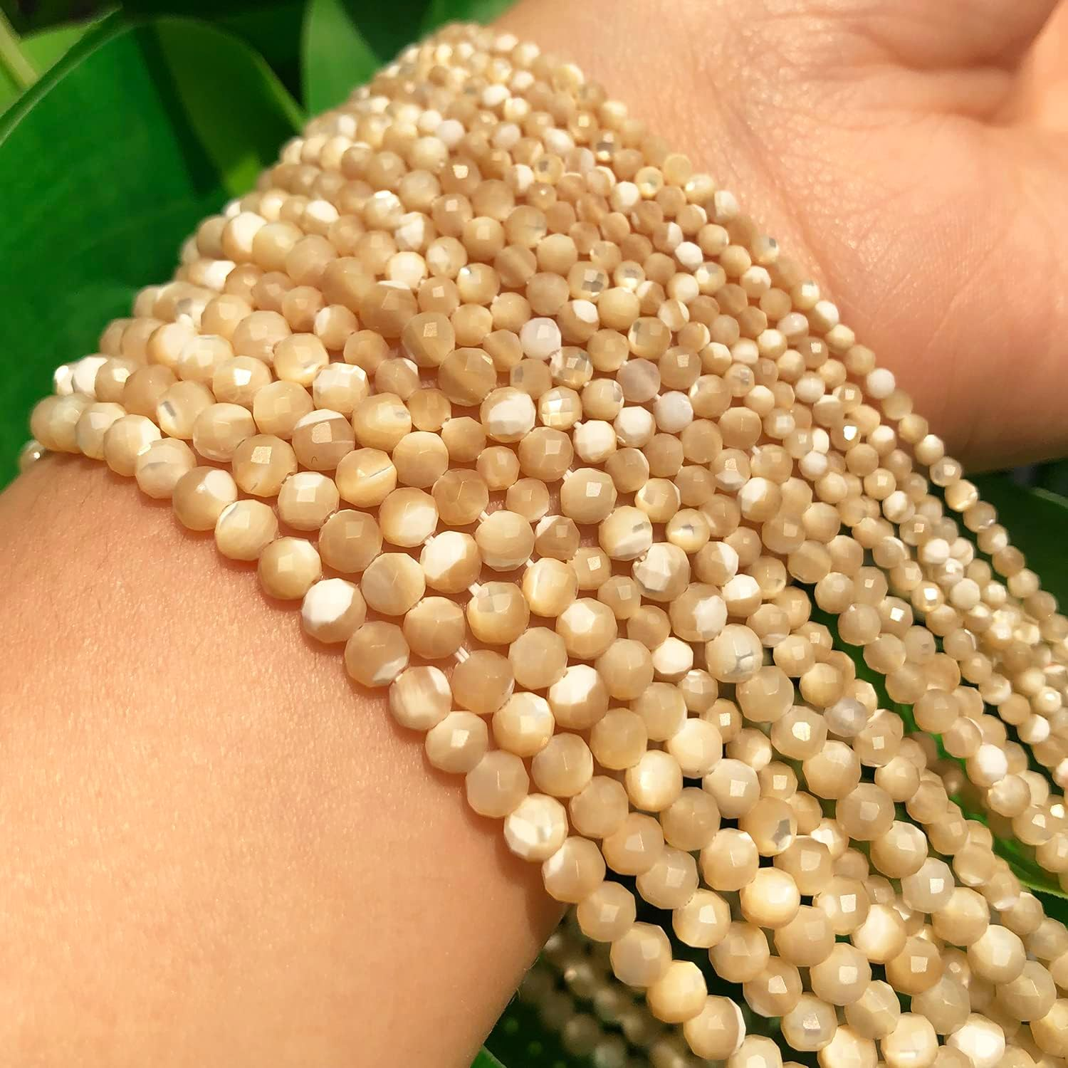 Natural Stone Beads Faceted Small Waist Loose Beads for Jewelry Making DIY Bracelet Accessories