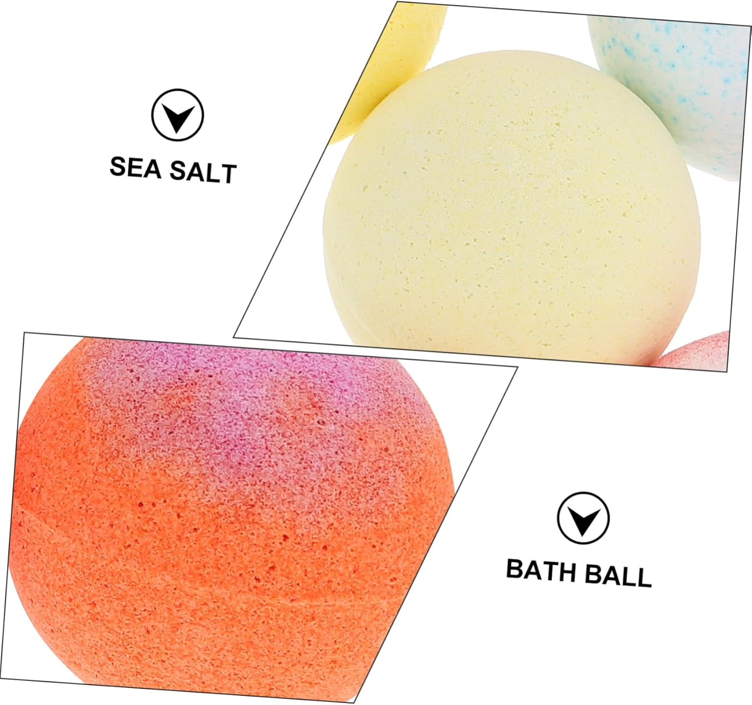 DEARMAMY 9Pcs Essential Oil Dry Flower Bath Salt Balls Bubble Set Spa Bathing Aromatherapy image number 5