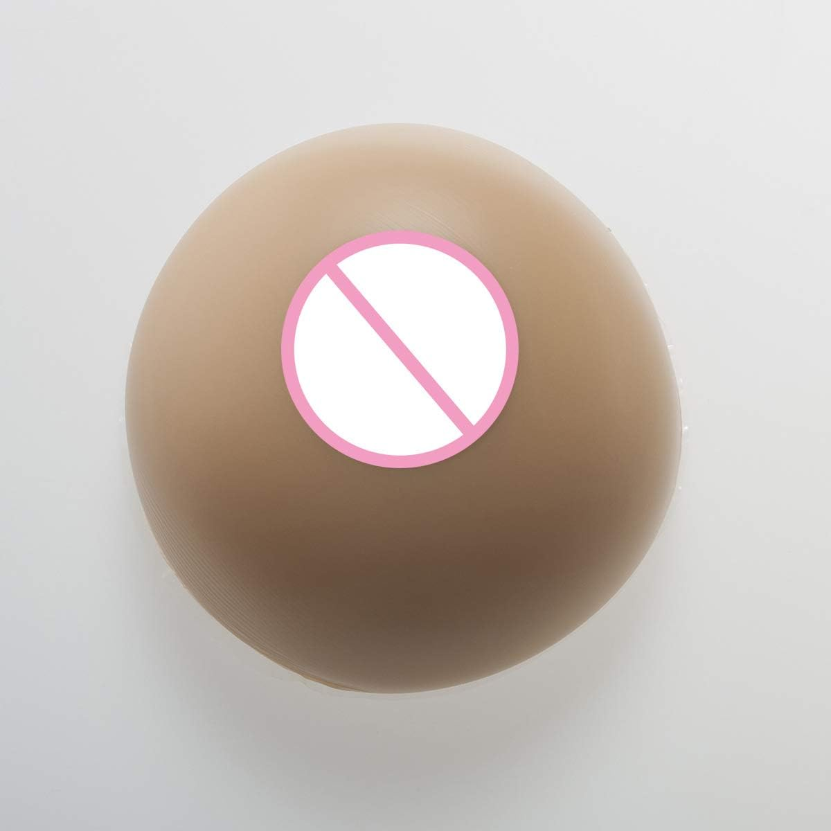 Baronhong Sticky Silicone Breast Forms Mastectomy Prosthesis Bra Portable Fake Boobs for Cosplay Crossdresser;Circular 1 Pair image number 4