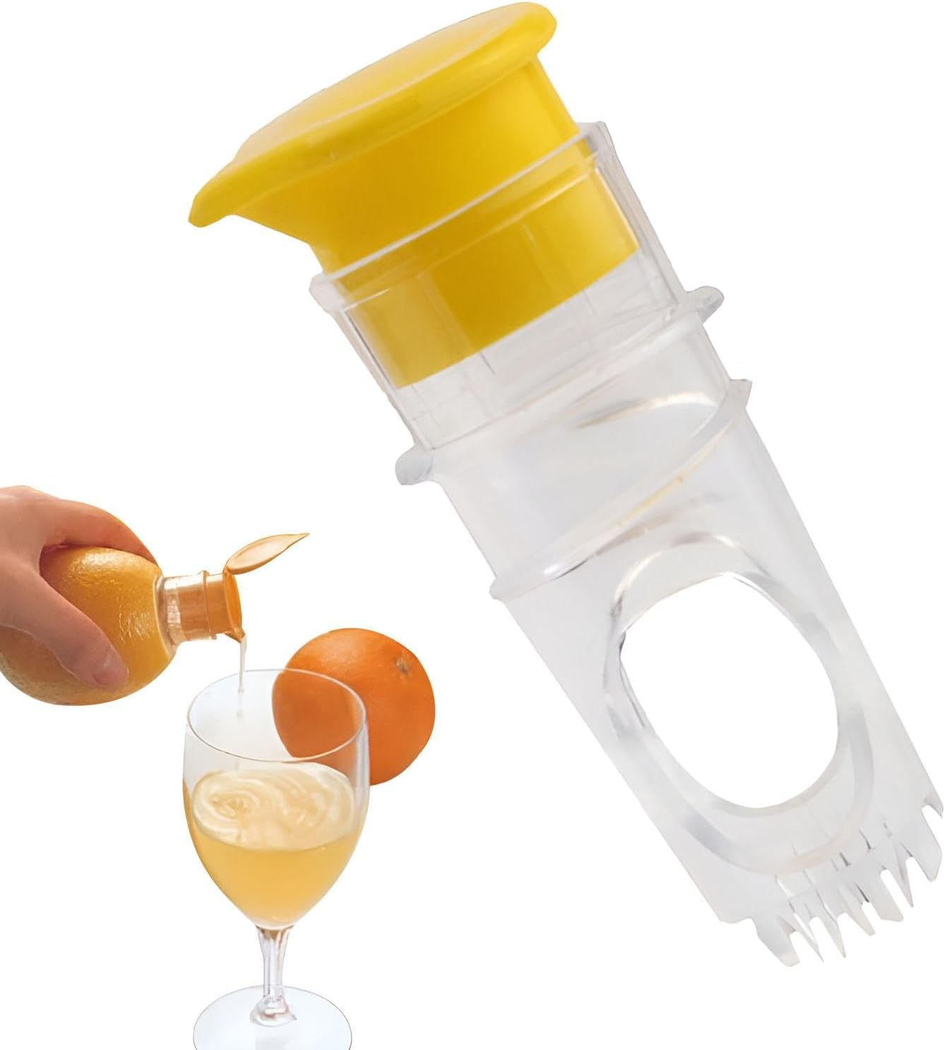 Lemon Squeezer, Lemon Juicer Press, Portable Orange Squeezer, Portable Screw Top Lemon Press with Built-In Filter, Lemon Juicer Faucet Hand Citrus Juicer