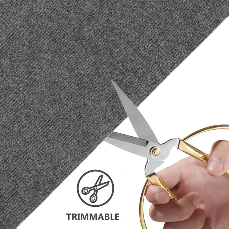 HANABASS Cat Scratch Pad 30X60Cm Self-Adhesive Furniture Protector Cuttable Cat Scratcher Mat for Couch and Trees Light Grey - Light Grey image number 2