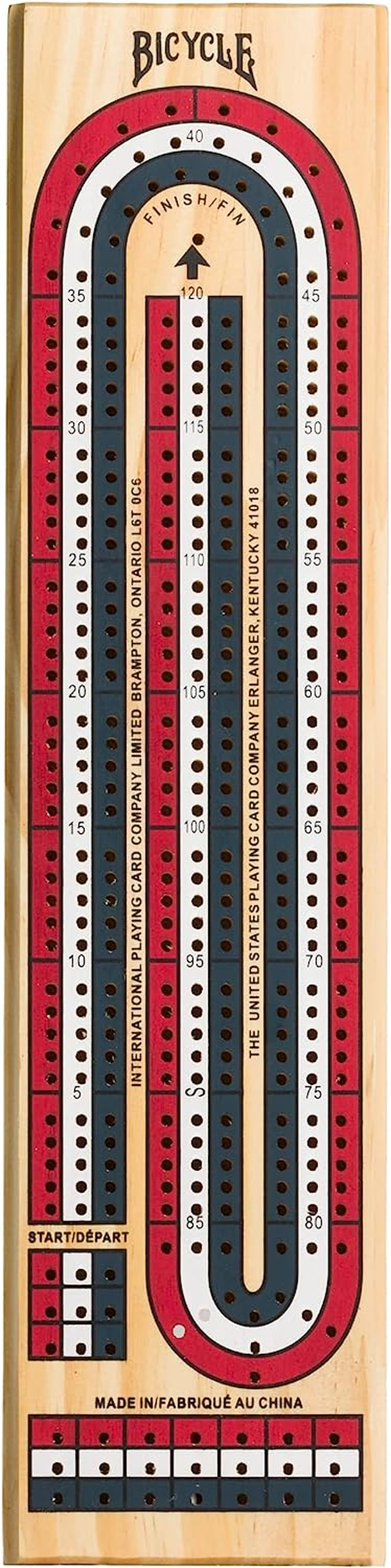 Bicycle Playing Cards 3 Track Cribbage Board image number 5