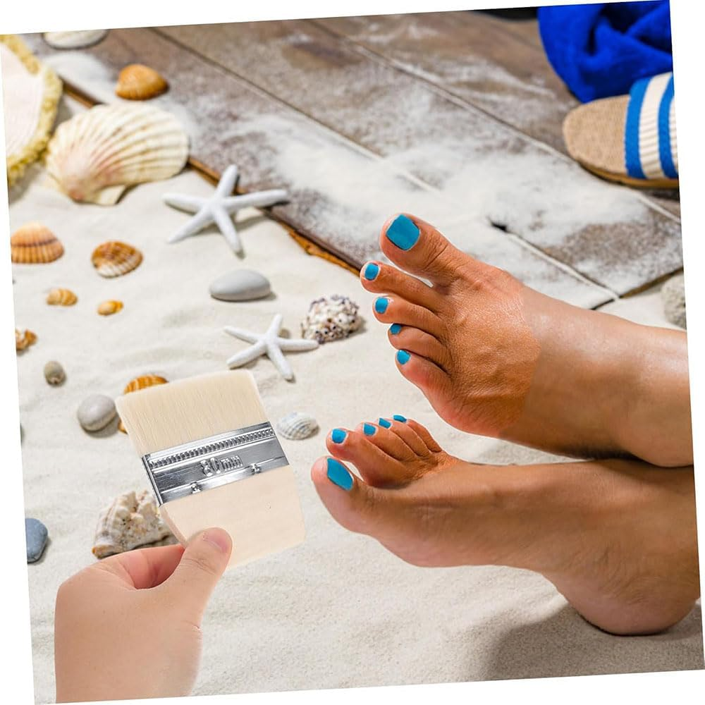 Lyhaogao Portable Beach Sand Cleaner Brush with Handle, Soft Bristles for Gentle Body and Feet Cleaning, Multi Use Sand Remover Tool for Volleyball, Beach Activities, Outdoor Travel image number 5