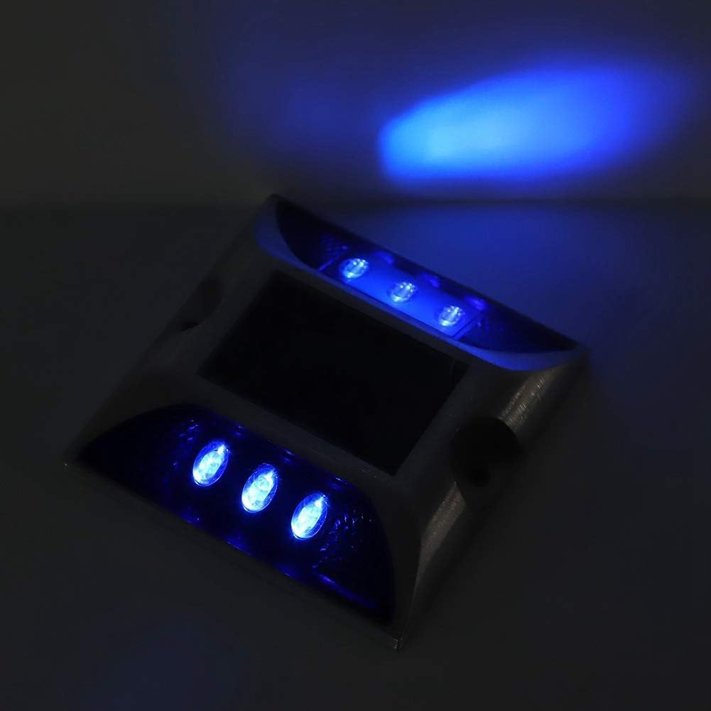 LED Solar Power Ground Marker Lights, Driveway Outdoor LED Lights,Waterproof Outdoor Driveway Road Highway Spike Lamp, for Pathway Sidewalk Boat Deck Stair image number 2