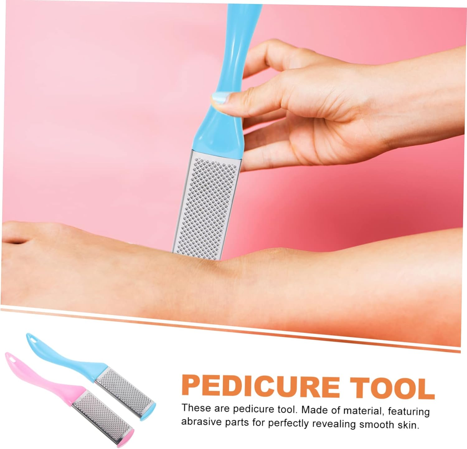 SOESFOUFU Tool Foot File Pumice Stone Double-Sided Foot Grinding Tool Comfortable Handles image number 2