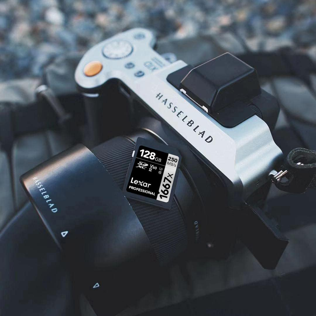 Lexar Professional 1667X SD Card 128GB, SDXC UHS-II Memory Card, up to 250Mb/S Read, 120Mb/S Write, Class 10, U3, V60 SD for Professional Photographer, Videographer, Enthusiast (LSD128CB1667) image number 3
