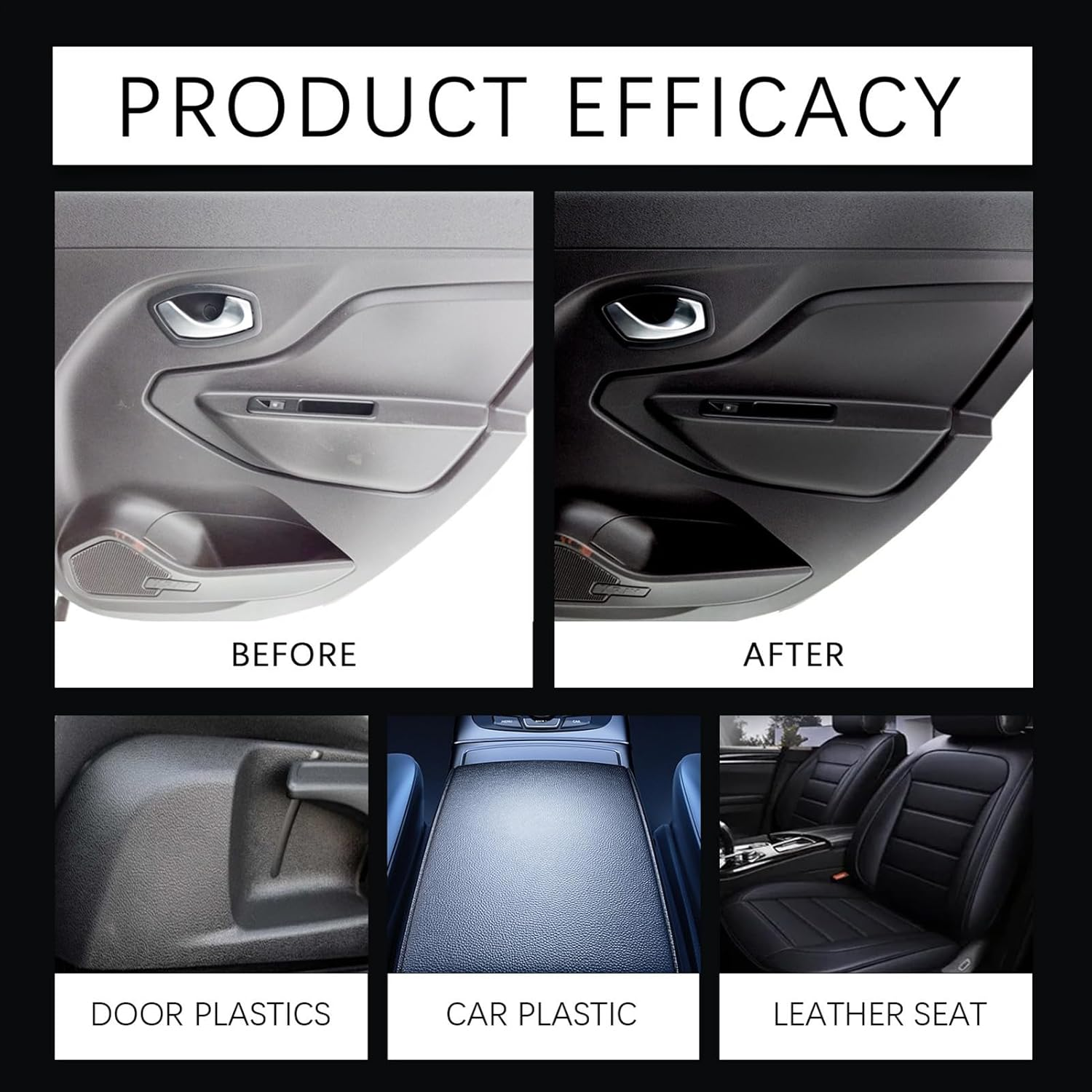 Gwtdtoad Leather Cleaner | Car Seat Cleaner Spray with Cloth and Sponge,237Ml Automotive Cleaning Agent for Dashboard Trim Steering Wheel Door Central Console Detailing image number 6