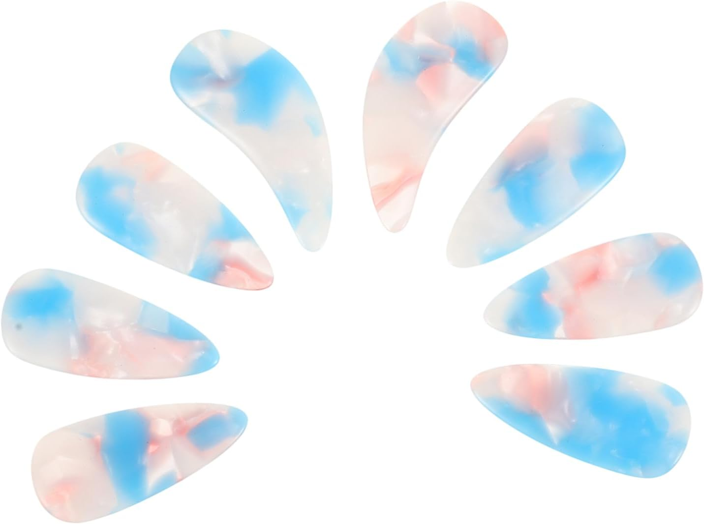 Vaguelly 8Pcs Guzheng Nail Covers Soft Comfortable Fingertip Protectors for Musical Instruments Double-Sided Medium