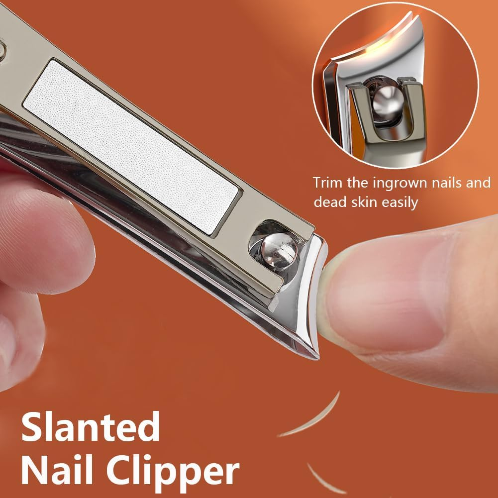 Vekol Nail Clippers Set 3 Pack, Fingernail Clipper for Men Women, Ingrown Nail Clipper, Ultra Sharp Slant Curved Blade Nail Clipper for Thick Toenails, Premium Stainless Steel Nail Clippers image number 4