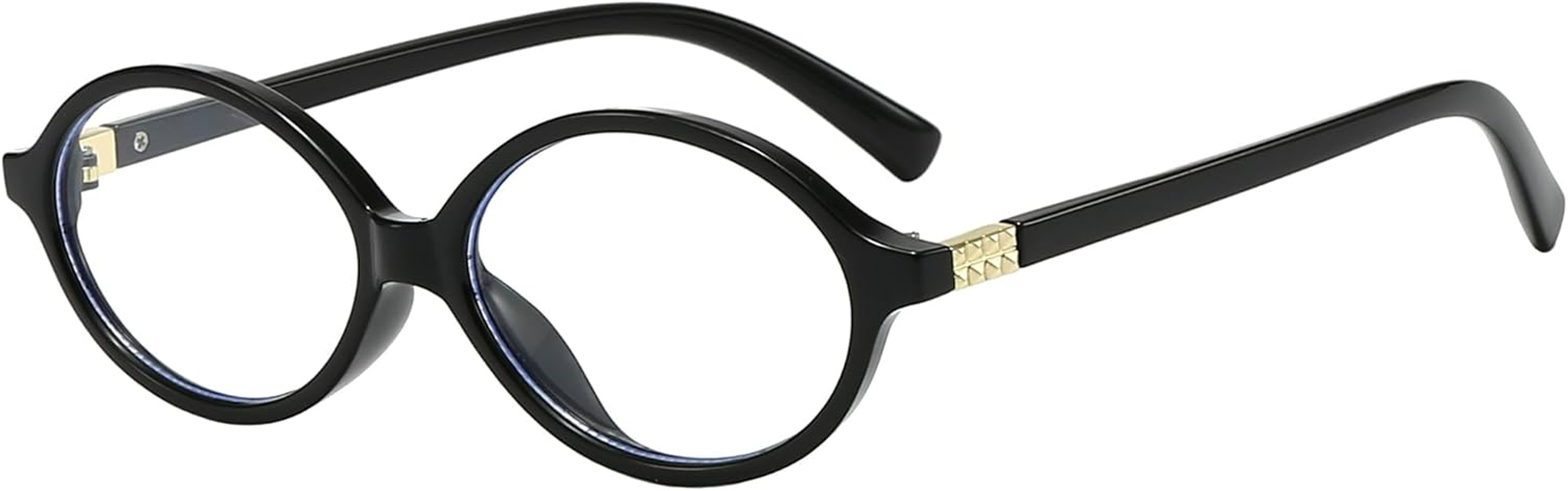 Retro Oval Glasses for Men Women 90S Style Blue Light Blocker Fake Nerd Eyeglasses