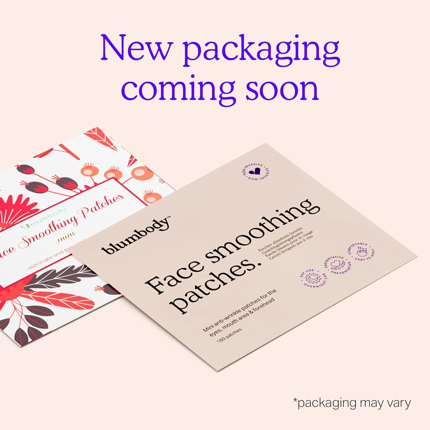 BLUMBODY Face & Forehead Wrinkle Patches - Mini anti Wrinkle Facial Patches to Smooth Eye, Mouth, Forehead Wrinkles - Non-Silicone Face Tape for Fine Wrinkles between Eyes & Face - 160 Face Patches