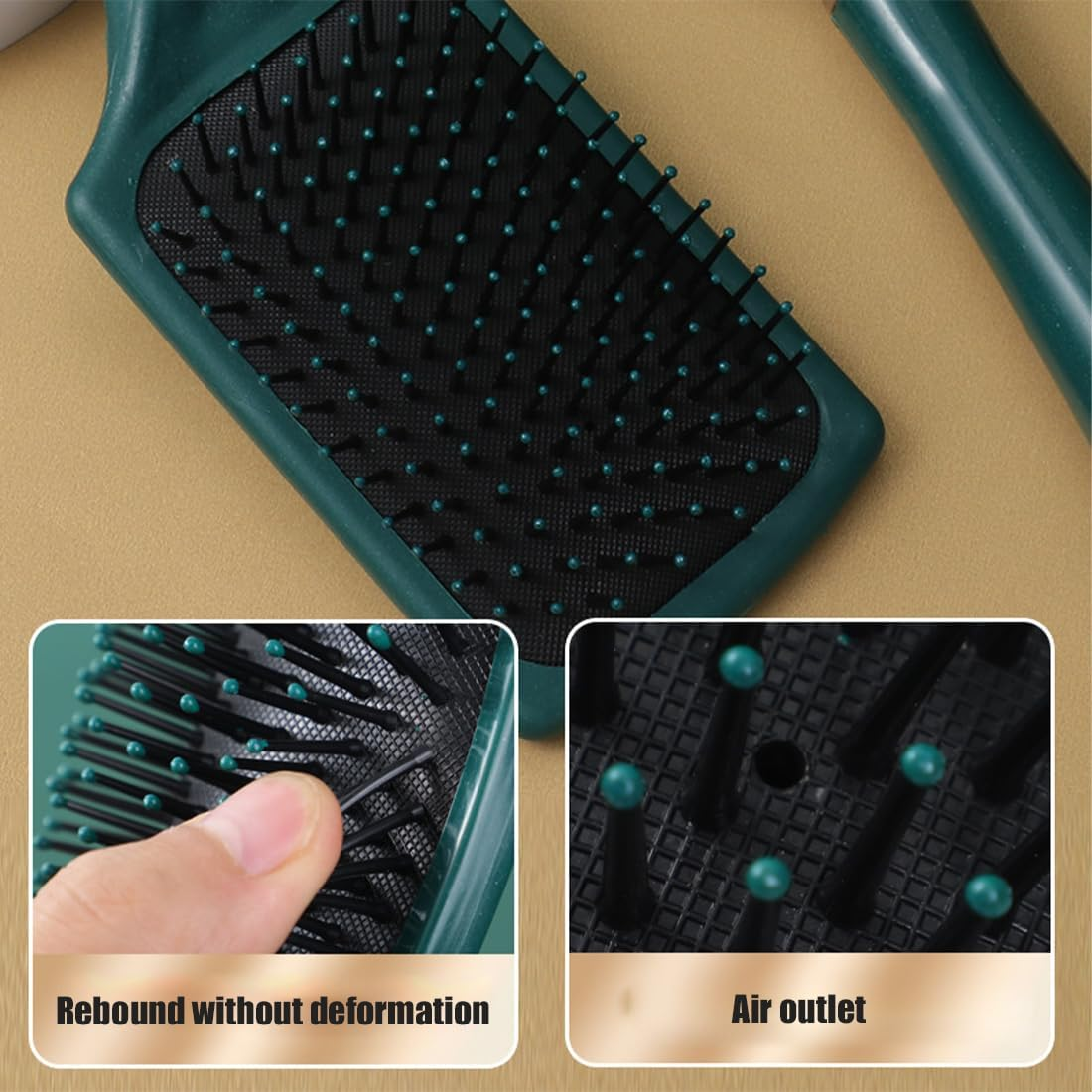 Weddhuis Wet & Dry Hair Brush Ergonomic Handle Painless Detangling Brush Ideal for Conditioner Distribution Eco Friendly