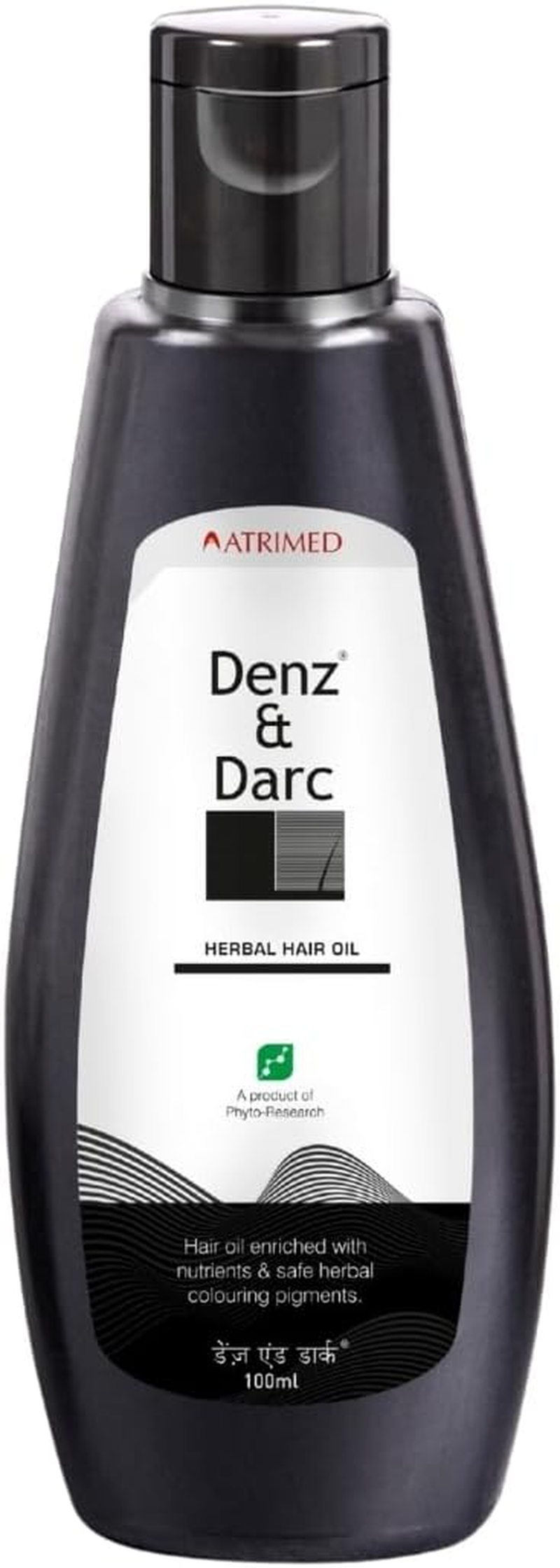 Atrimed Denz & Darc Herbal Hair Oil | Enriched with Nutrients & Safe Herbal Colouring Pigments | 100Ml | Pack of 1 image number 3