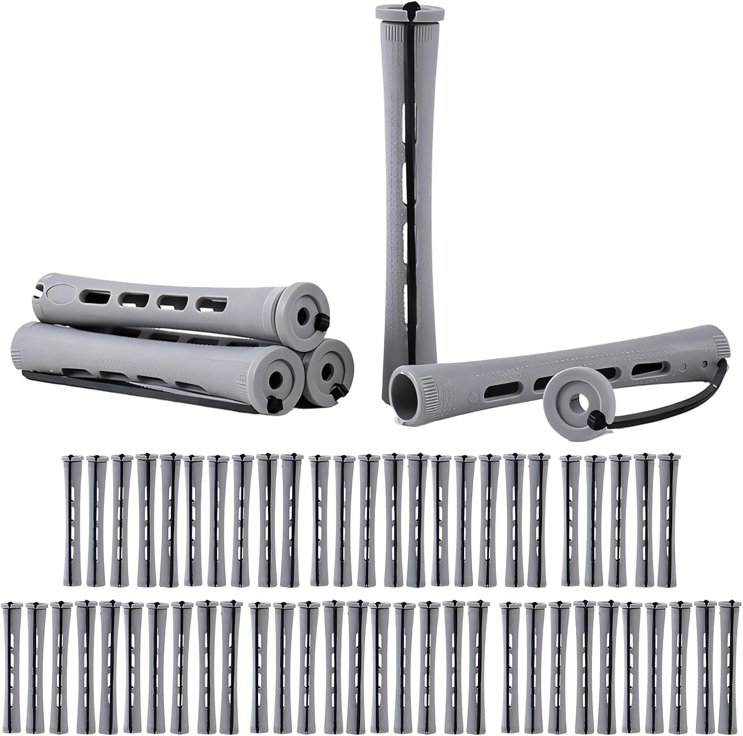 Permanent Hair Curlers - 60 Pieces Small Curling Curlers for Perm | Hand Hair Styling Supplies for Women, Curl Tools for Home, Beauty Salon, School image number 2