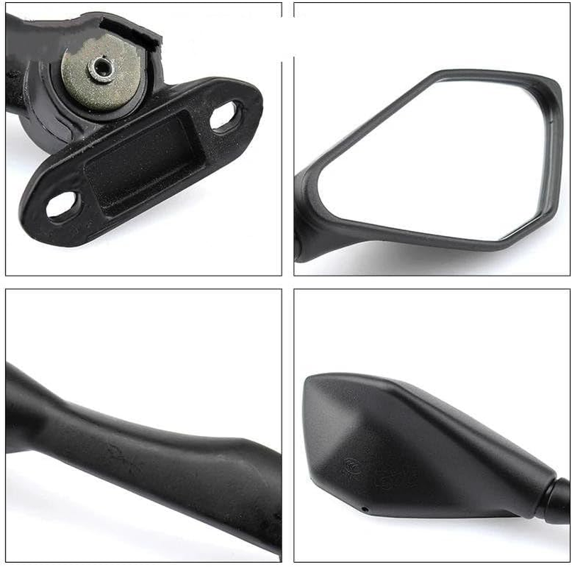 Motorcycle Mirrors Motorcycle Rearview Mirrors for Kawasaki for Ninja 125 250 250R 300 400 650 1000 H2 H2R for Ninja for ZX6R for ZX10R Side Mirrors Rear View(Long Lens)