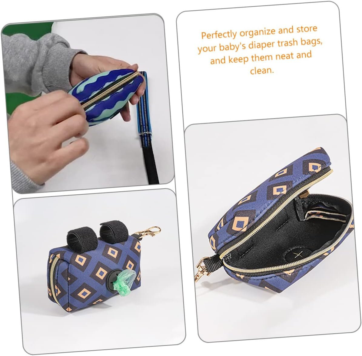 MERRYHAPY 2Sets Portable Diaper Bag Dispenser Nappy Wipes Container Holder for Outdoor Travel Diaper Bags 2Pcs*2 image number 3