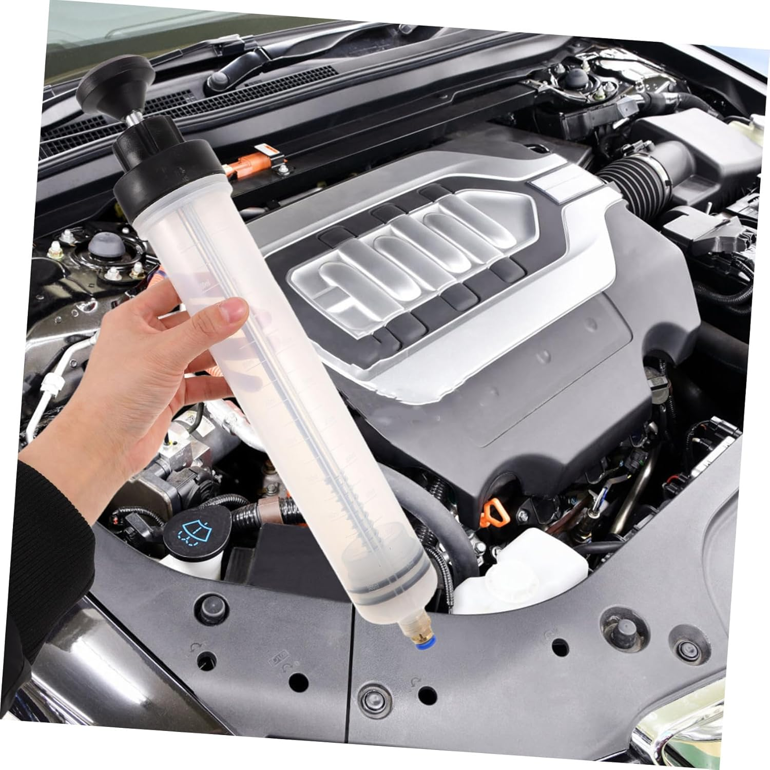 FELTECHELECTR Brake Fluid Changer Tool Auto Injection Syringe for Oil Change Fluid Extractor Multi-Purpose image number 2