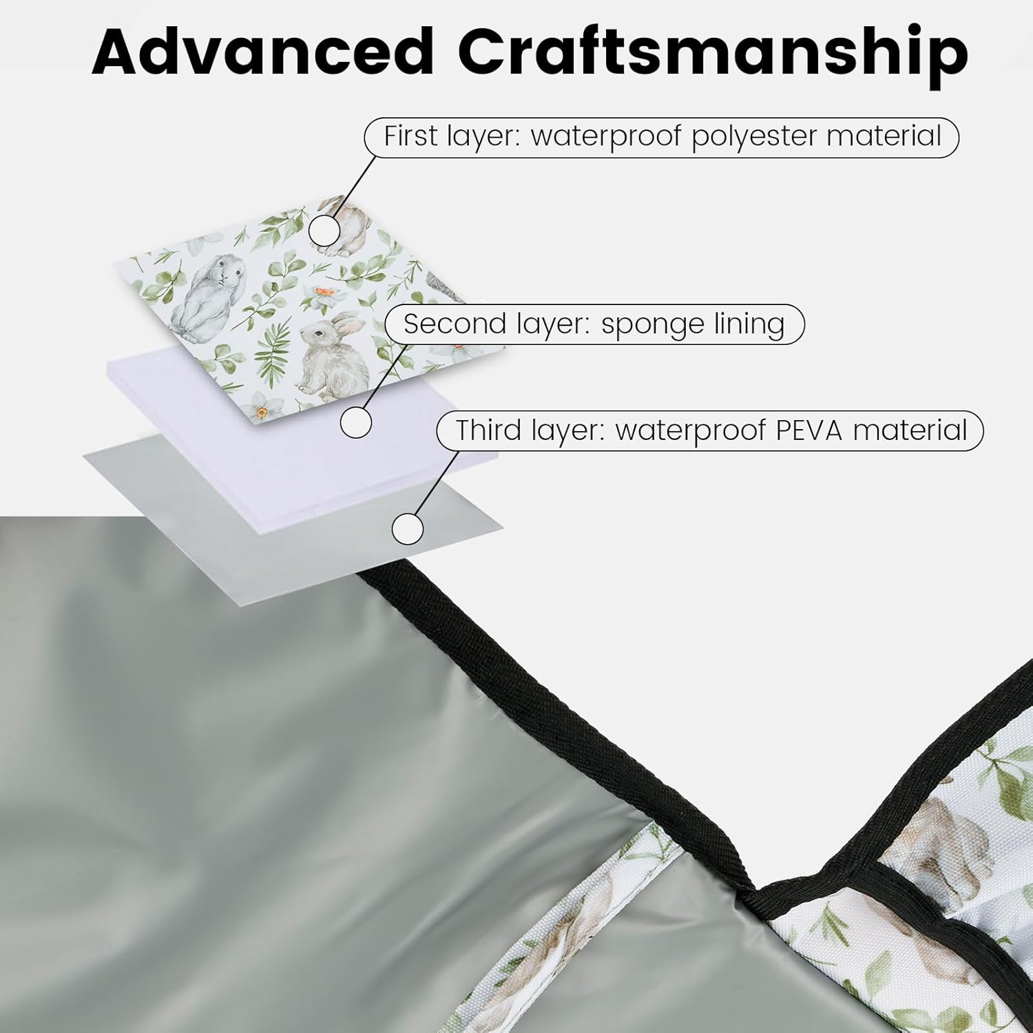 Portable Diaper Changing Pad Waterproof Nappy Changing Mat with Wipes Pocket Foldable Changing Mat Baby Changing Pad Foldable Nappy Changing Kit for Home Uasge and Travel (01) image number 5