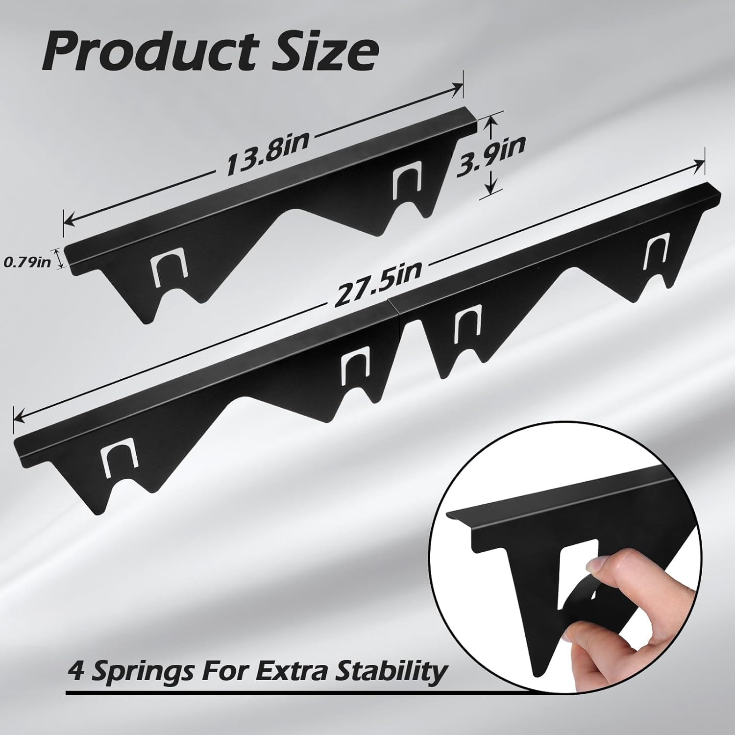 2PCS Stove Gap Covers, Steel Stove Gap Fillers Retractable, Stove Gap Guard, Stove Counter Gap Cover, Stove Side Gap Covers, Retractable Length 13.8 to 27.5In for Kitchens Stoves image number 6