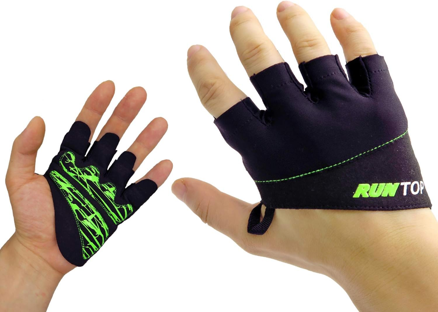 RUNTOP Workout Gloves Weight Lifting Grips with Silicon Padding Exercise Gloves Perfect for Women Men Crossfit Training WODS Weightlifting Bodybuilding Powerlifting Gym Fitness