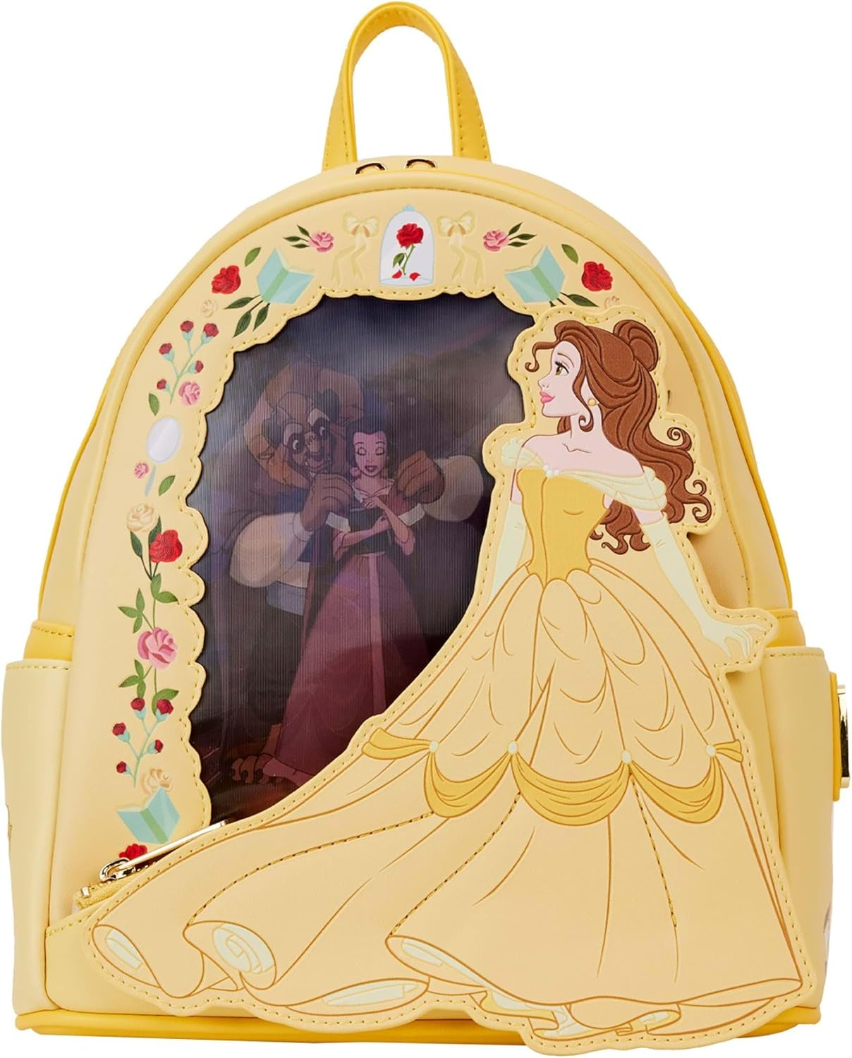 Loungefly Disney Beauty and the Beast Belle Lenticular Mini Backpack | Disney Backpacks image number 5