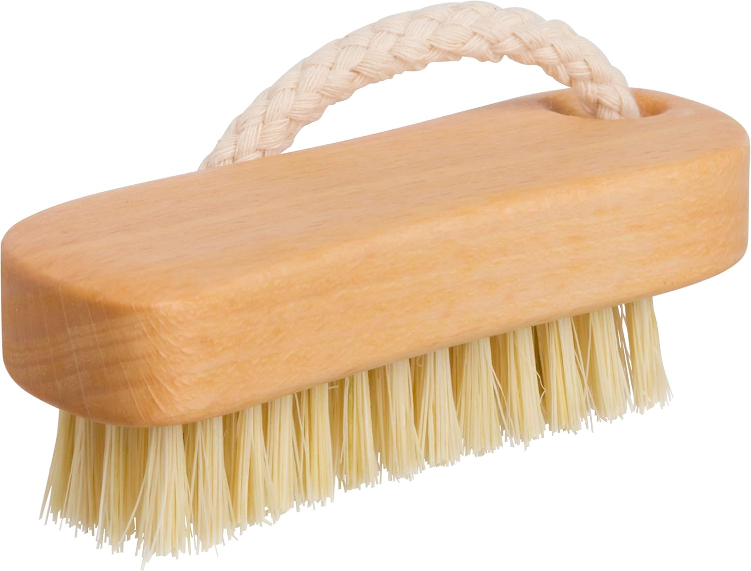Redecker Tampico Fiber Nail Brush with Waxed Beechwood Handle, 4-1/4-Inches