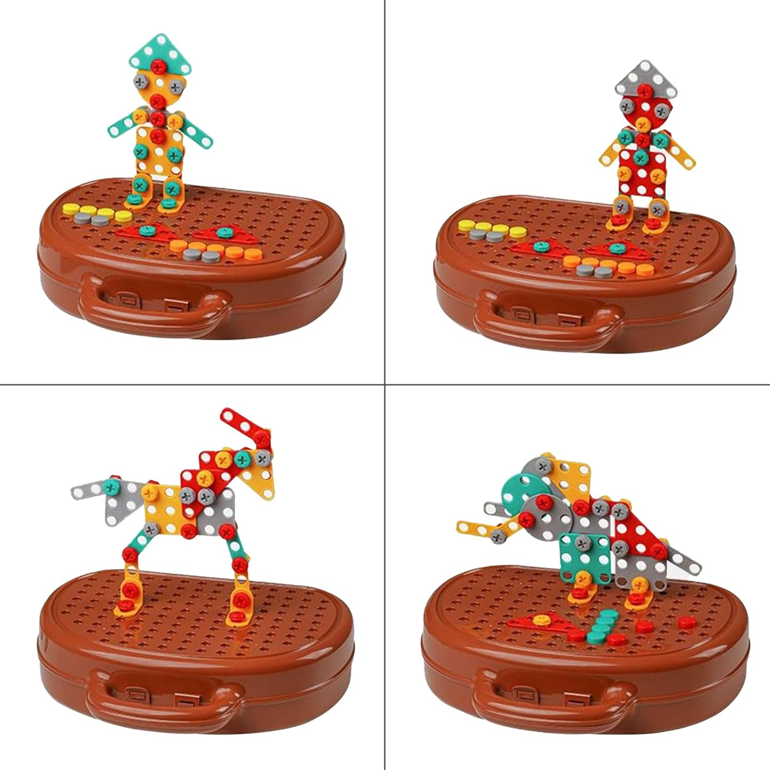 ENGYAS Montessori Toys,Montessori Toys for Toddlers Babies, Montessori Busy Board ,Magic Montessori Play Toolbox with Drill,Creativity Tool Box with Drill,Montessori Tool Kit. image number 5