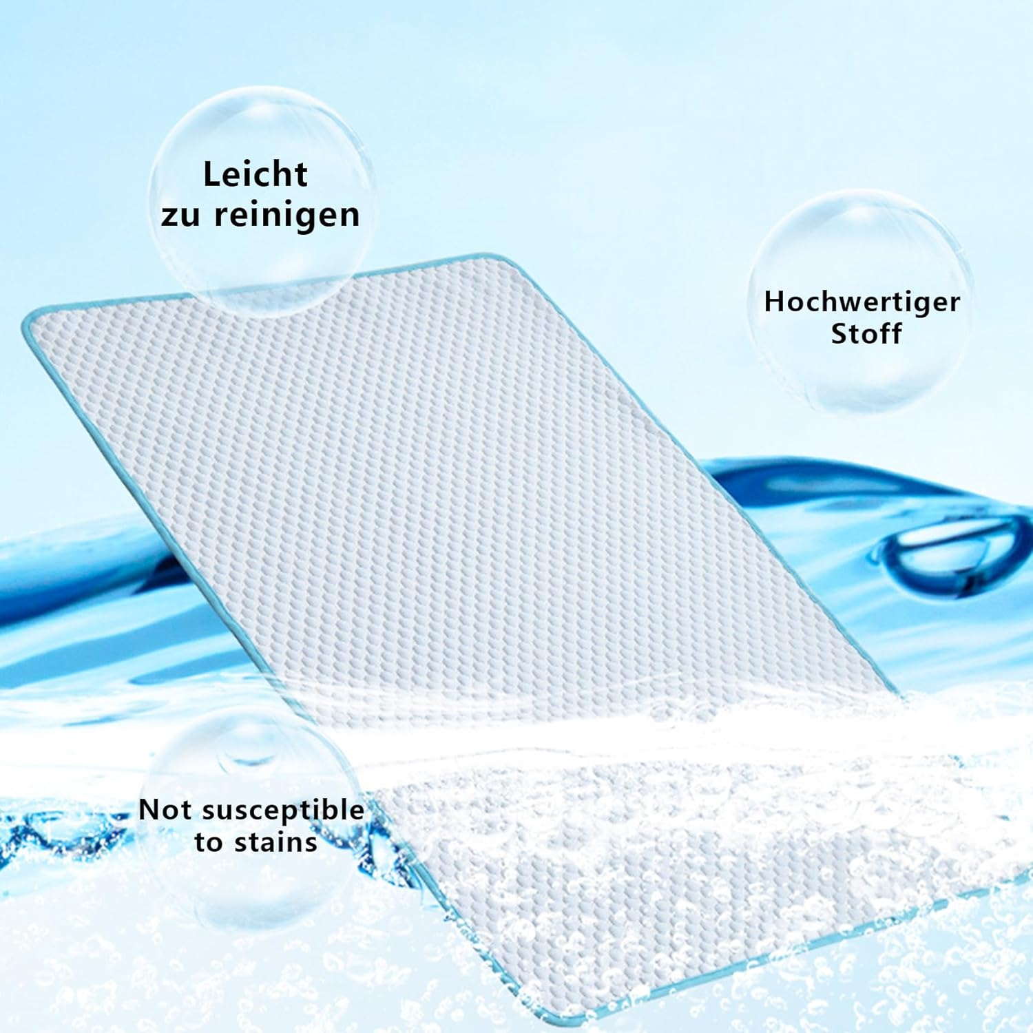 Qaziuy Cooling Mat for Dogs, Dog Cooling Mat, Self-Cooling, Non-Slip Soft Dog Cooling Mat for Summer, Cooling Mat for Dogs for Home, on the Go or in the Car (L-80 X 60 Cm) image number 2