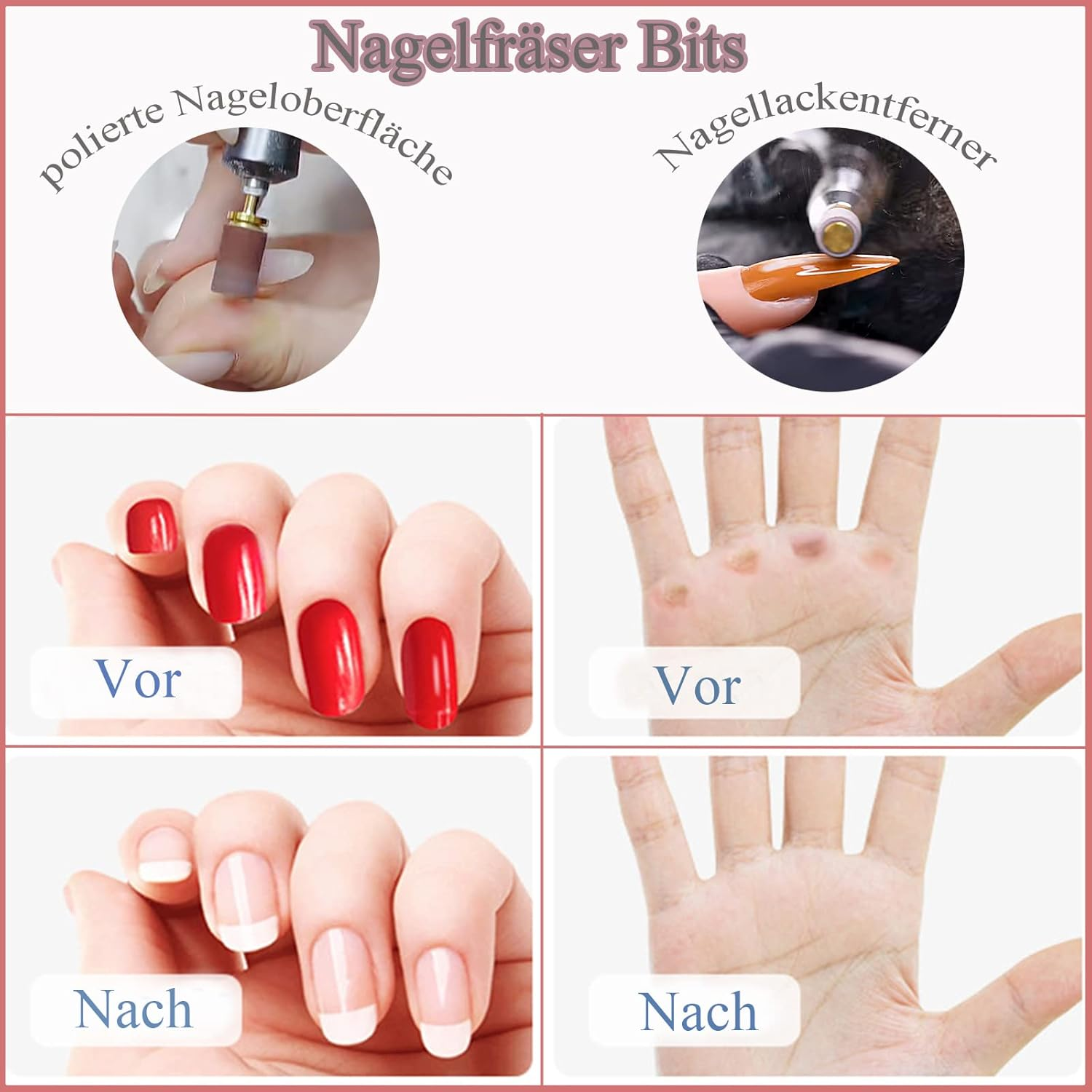 Luckaide Sanding Sleeves Nail Cutter 201 Pieces, Nail Cutter Attachments, Sanding Caps Nail Cutter, 80/120/180/240GRIT Nail Cutter Sanding Sleeves, Bits for Nail Cutter for Manicure Pedicure Nail Care image number 6