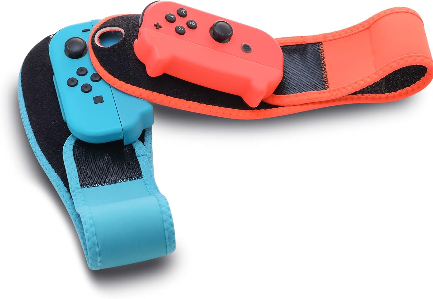 Switch Arm Band, Switch Wrist Strap Compatible with Nintendo Switch Just Dance Game and Switch Boxing Game - Blue and Red (2 Packs) - Black image number 6